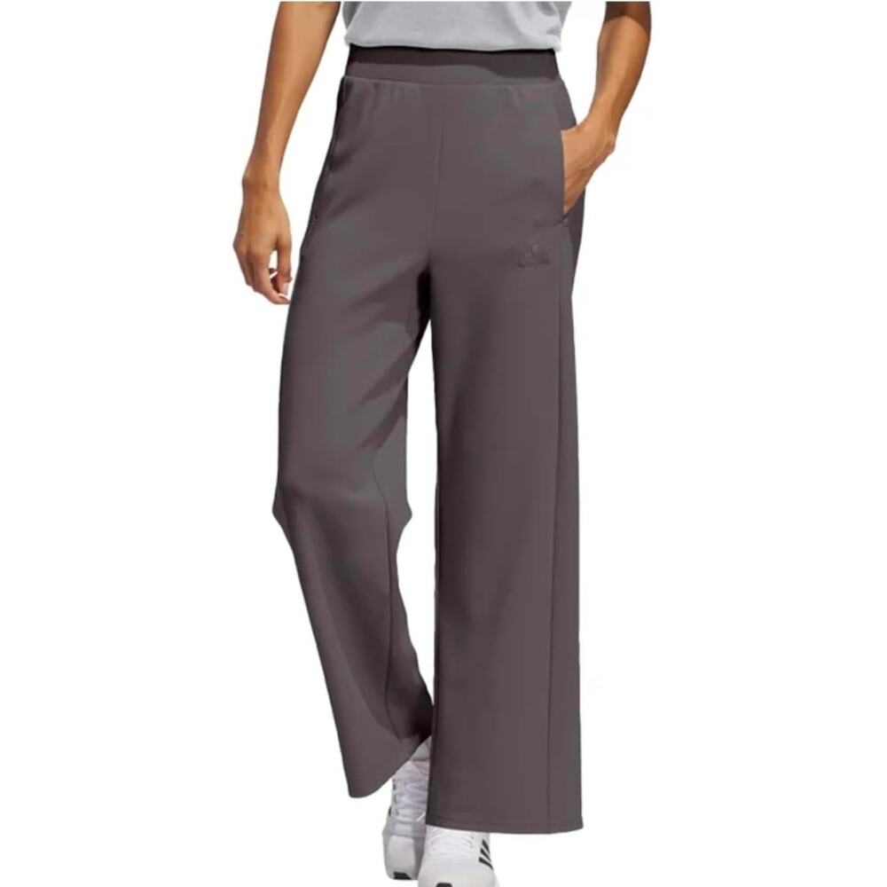 Adidas Women's Wide Leg Pant with Pockets, Grey Strata, Size XXL